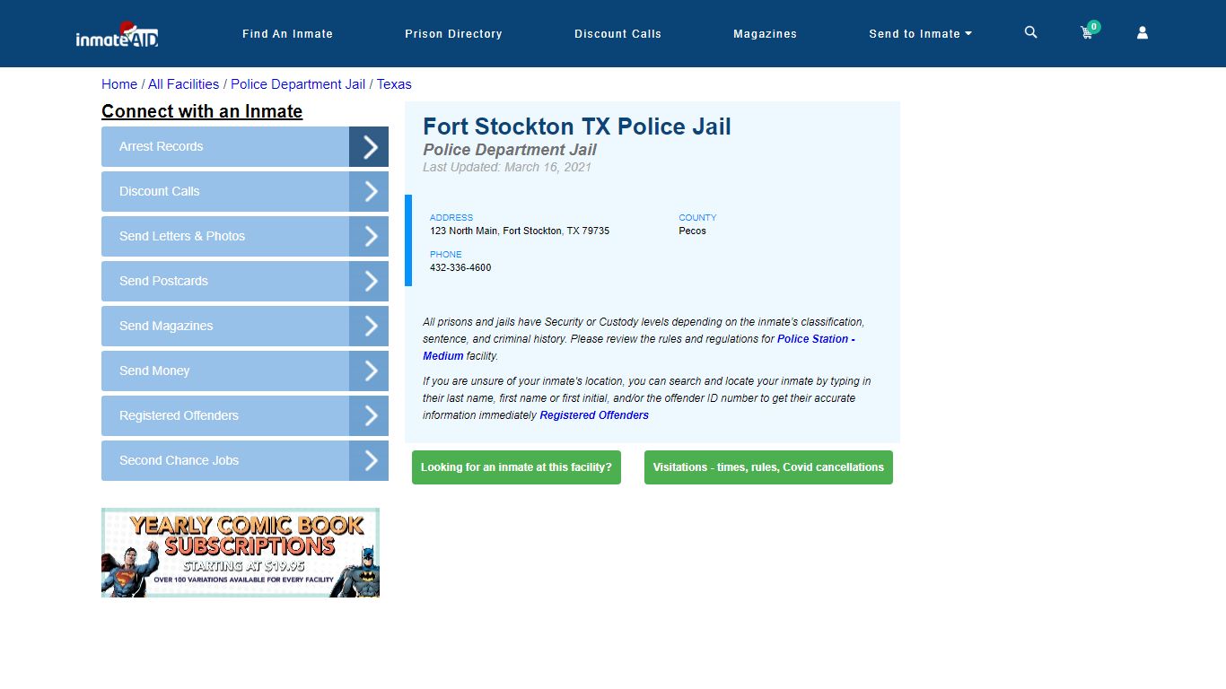 Fort Stockton TX Police Jail & Inmate Search - Fort Stockton, TX